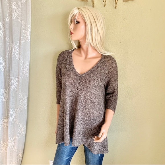 EILEEN FISHER Linen HiLo Sweater Tunic - Picture 7 of 8